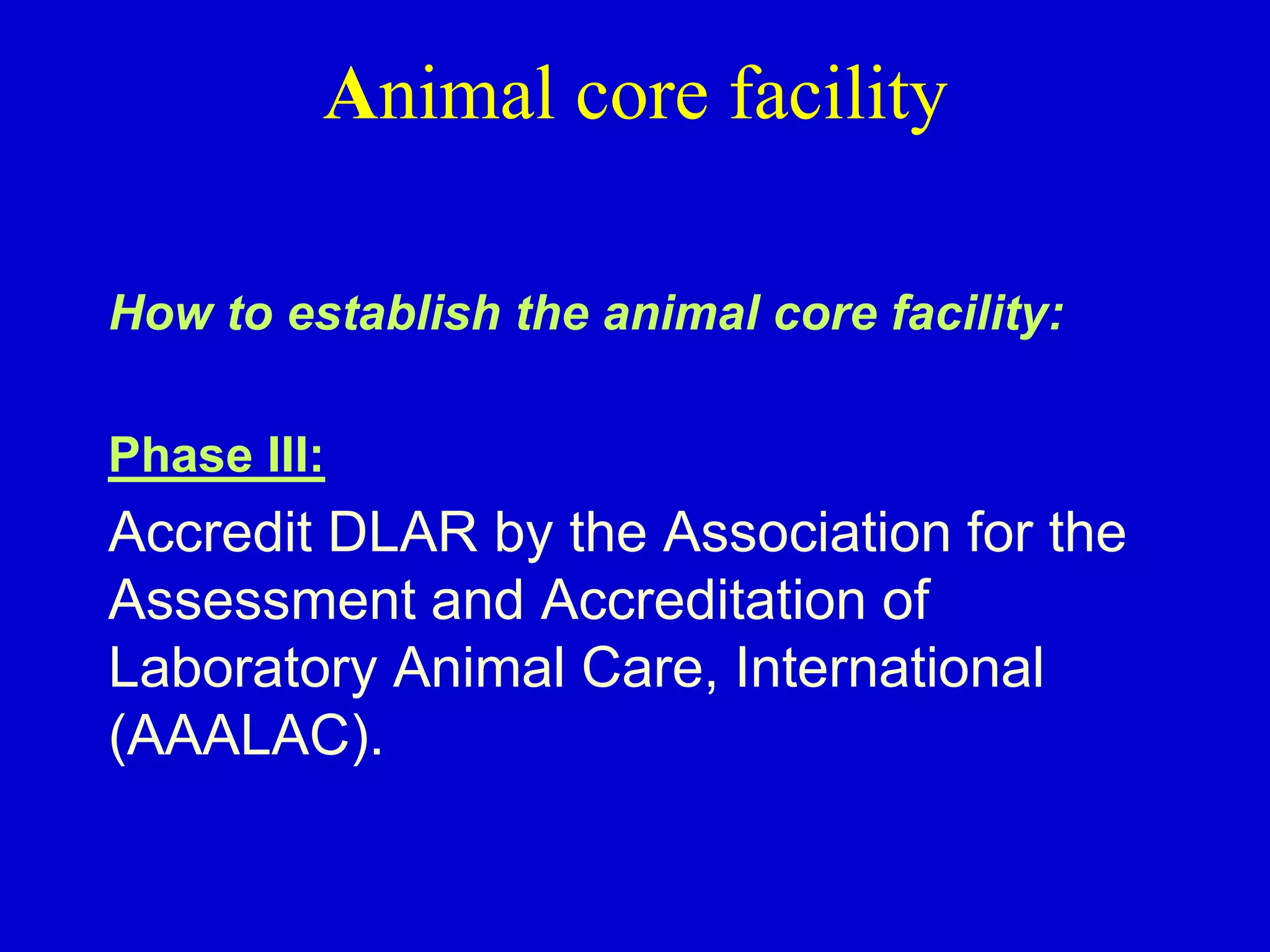 How to Establish Animal Core Facility (VIVARIUM) by Prof. Mohamed Labib ...