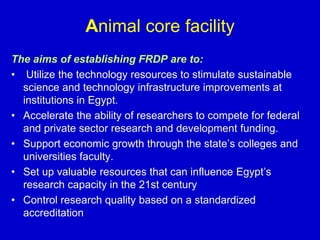 How to Establish Animal Core Facility (VIVARIUM) by Prof. Mohamed Labib ...