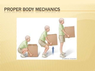 PROPER BODY MECHANICS
 