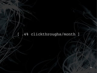 [ .4% clickthroughs/month ]




                              83
 