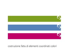costruzione fatta di elementi coordinati: colori
 