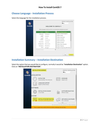 How To Install CentOS 7 | PDF
