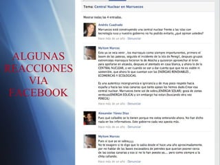 ALGUNAS REACCIONES VIA FACEBOOK 