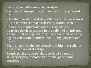 Partial Paralysis Rabies Notes on Anatomy of Human Nervous system and Human Psychiatry | PPT