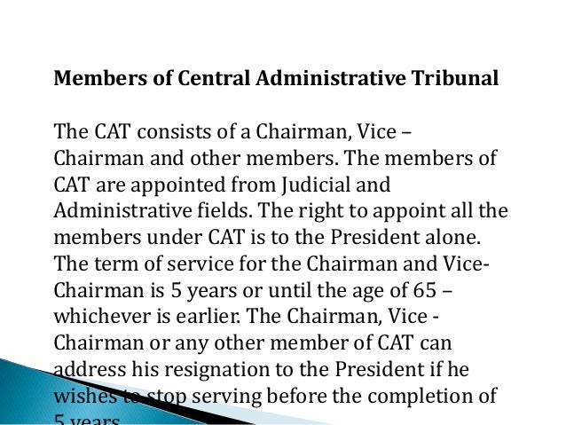 Central administrative tribunal -cat