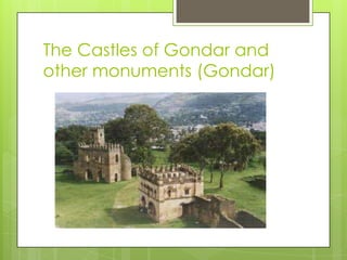 The Castles of Gondar and
other monuments (Gondar)
 