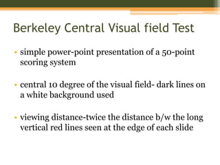 Central and peripheral visual field | PPTX
