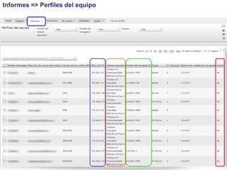 Informes => Perfiles del equipo
 