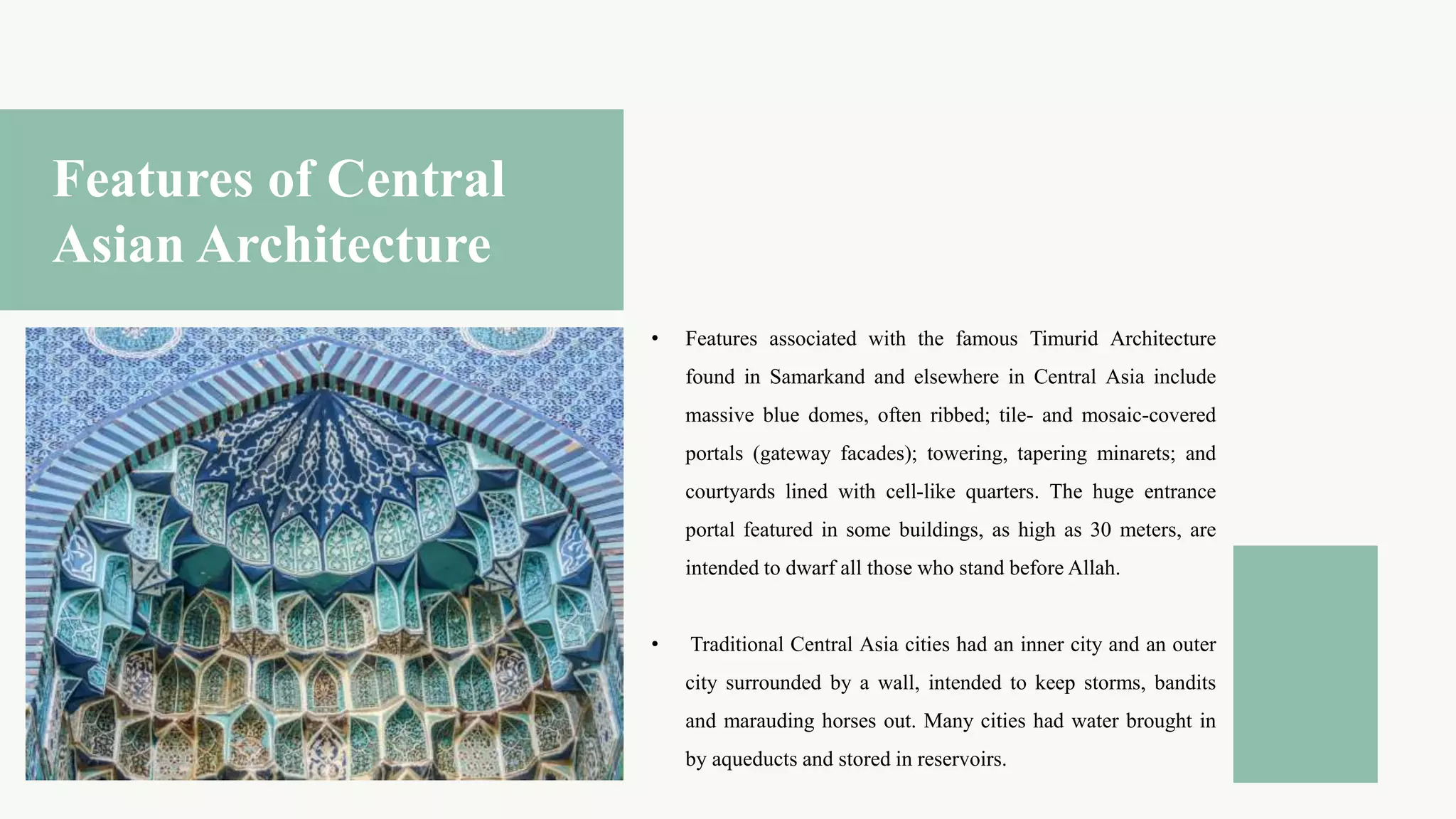 Central asian architecture/Timurid architecture | PPTX