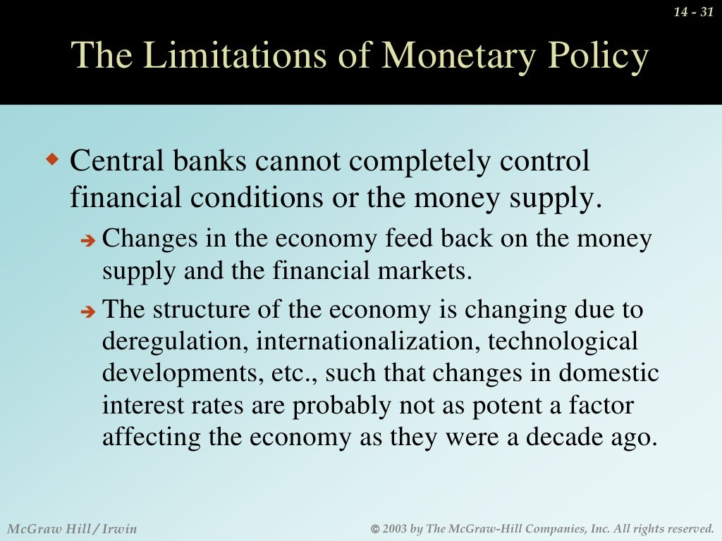 Central bank monetary policy