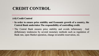 Rbi Credit Control Rates Central bank of India - RBI | PPTX