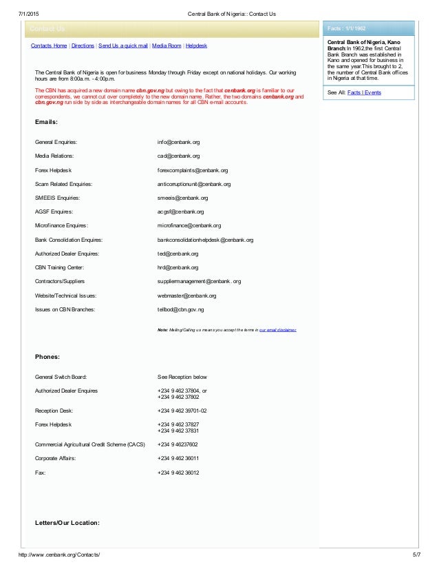 Nigeria contact