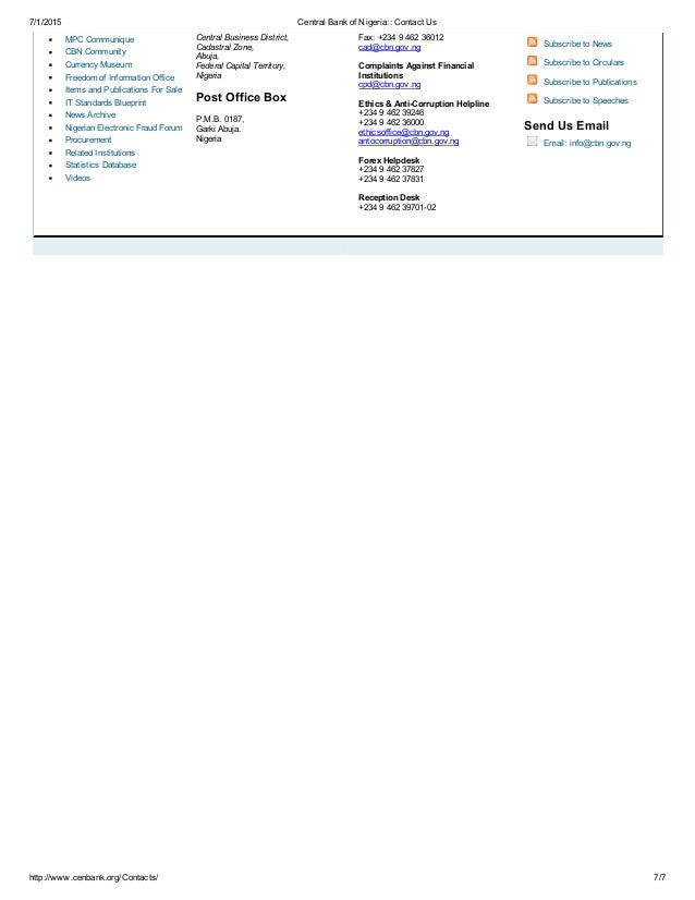 Nigeria contact