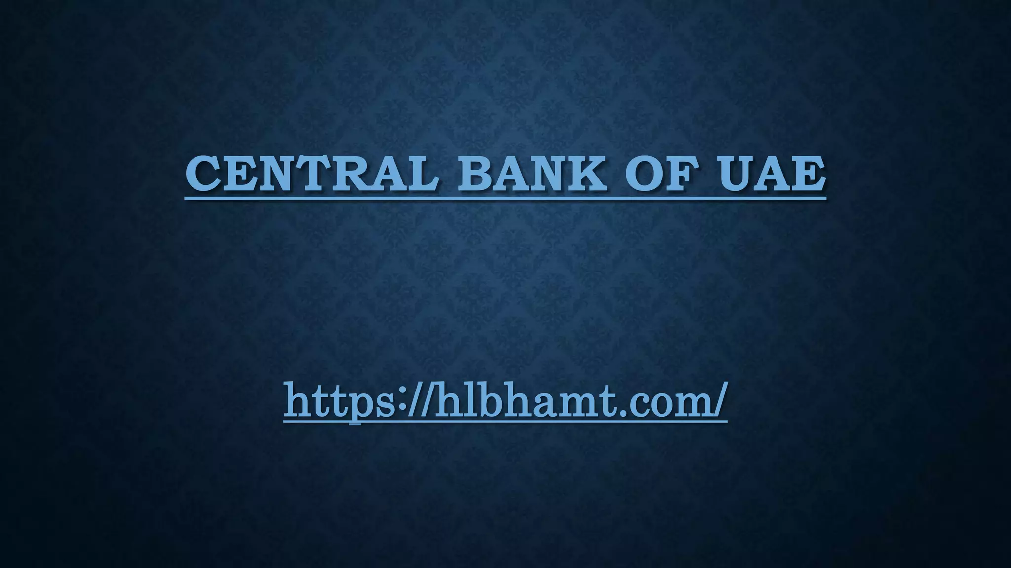 Central Bank of UAE.pptx