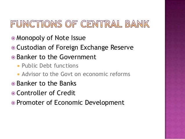 Central Banks Central Banks