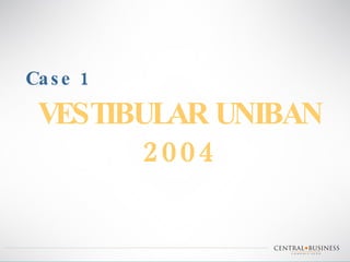VESTIBULAR UNIBAN 2004 Case 1 