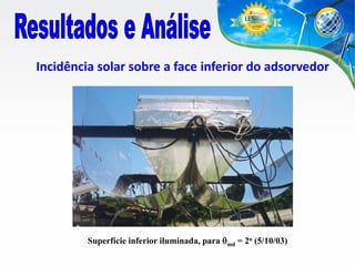 Incidência solar sobre a face inferior do adsorvedor

Superfície inferior iluminada, para md = 2o (5/10/03)

 
