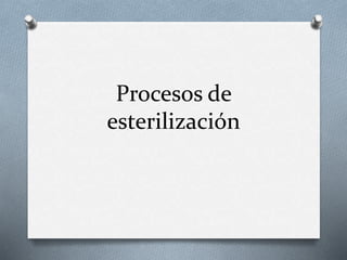 Procesos de
esterilización
 