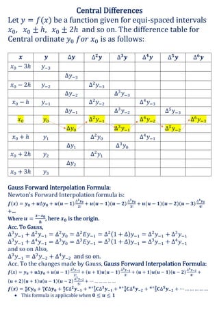 Central Differences (2).pdf Interpolation | PDF
