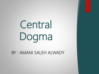 BY : AMANI SALEH ALWADY
Central
Dogma
 