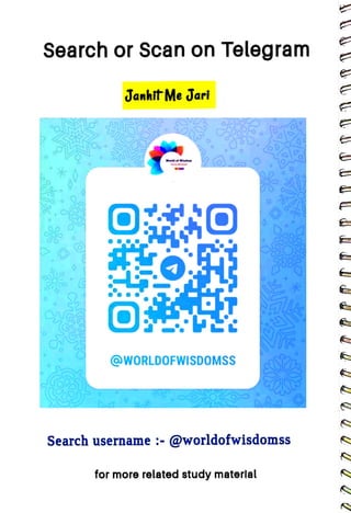 Search or Scan on Telegram
<br>
JanhitMe Jari
<br>
World ot Wadom
<br>
@WORLDOFWISDOMSS
<br>
A
<br>
Search username :- @worldofwisdomss
<br>
for more related study materlal
<br>
 