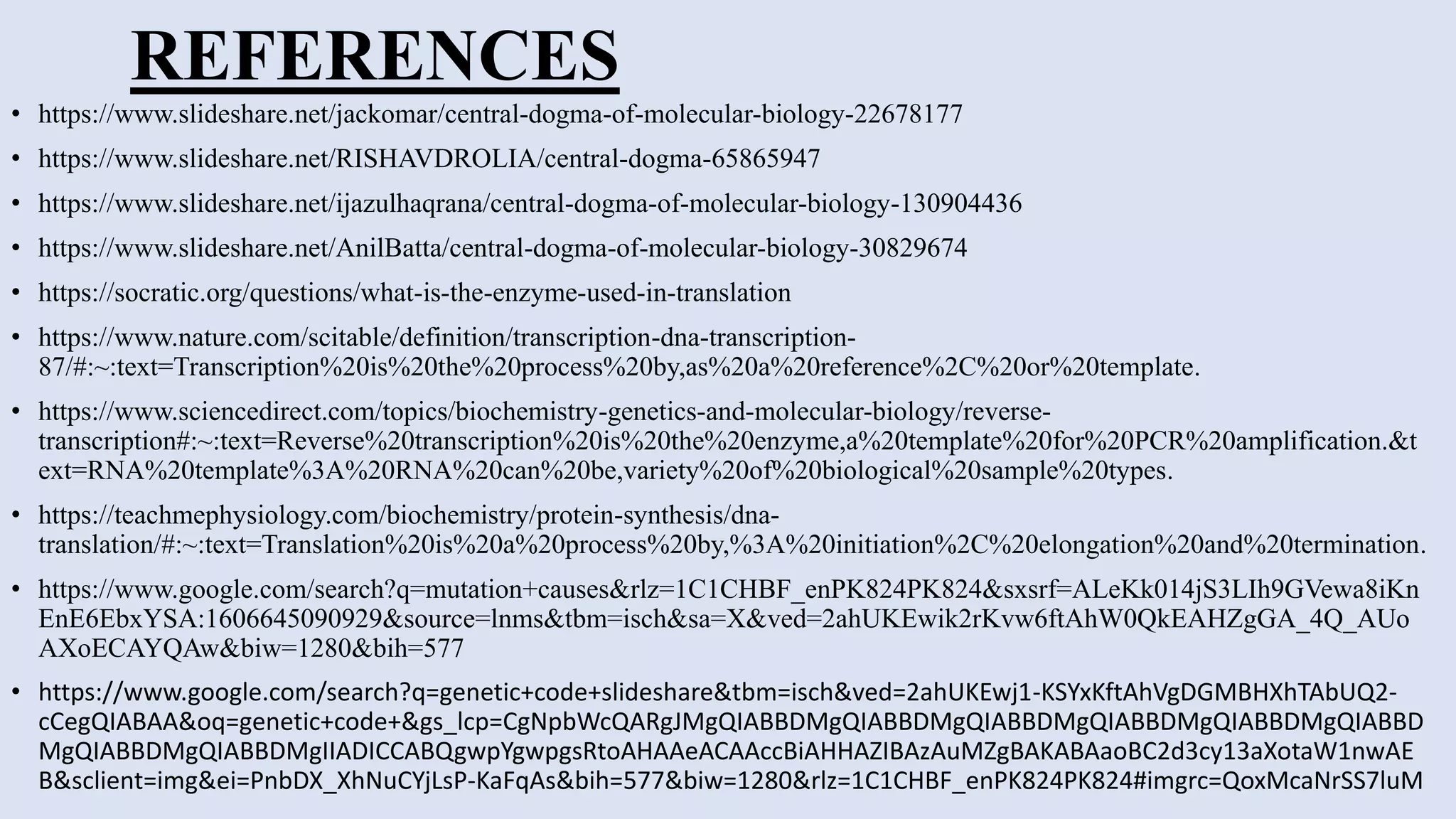 Central dogma of molecular biology | PPTX