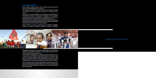 1110
Une entreprise citoyenne
Centrale Laitière s’implique de façon active et visible dans plusieurs domaines
relevant de la Responsabilité Sociale de l’Entreprise.
Elle accompagne au quotidien, 120.000 éleveurs, par le biais de programmes adaptés
afin d’optimiser le volume et la qualité de leur production, en vue d’améliorer leurs
revenus.
Consciente de sa position stratégique dans le développement socio-économique
des territoires dans lesquels elle est implantée, l’entreprise assure des centaines
de milliers d’emplois dans les exploitations, les coopératives et les industries de
transformation, créant une chaîne de valeur et de richesse d’amont en aval.
A travers de nombreuses actions relevant de la Responsabilité Sociale de l’Entreprise,
Centrale Laitière acte son engagement pérenne en tant qu’entreprise responsable à
destination de son environnement et de ses divers publics.
Centrale Laitière a ainsi conçu, en partenariat avec le Ministère de l’Education
Nationale, un programme d’éducation nutritionnelle «Sehaty Fi Taghdiyaty».
Déployé dans tous les établissements scolaires publics du Royaume, lors de la journée
nationale de sensibilisation à l’alimentation saine et équilibrée, ce programme touche
plus de 3,7 millions d’enfants chaque année.
Centrale Laitière s’engage également, à développer le sport scolaire. Depuis 15 ans,
en partenariat avec le Ministère de l’Education Nationale et la Fédération Royale
Marocaine de Football, Centrale Laitière s’engage également en faveur du sport
scolaire, à travers l’organisation de la Coupe Scolaire Centrale Laitière, championnat
de football national auquel participent, chaque année, plus de 1,7 millions d’enfants.
Enfin, sensible à son environnement et à la préservation de la nature dans laquelle elle
puise ses matières premières, Centrale Laitière met en œuvre de nombreuses actions
traduisant de manière significative ses engagements en matière de Responsabilité
Sociale de l’Entreprise.
www.centralelaitiere.com
 