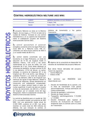 Centrales Hidroelectricas