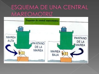 ESQUEMA DE UNA CENTRAL MAREOMOTRIZ