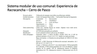 Sistema modular de uso comunal: Experiencia de
Racracancha – Cerro de Pasco
 