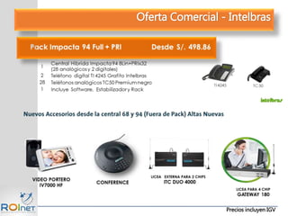 Precios incluyen IGV
Oferta Comercial - Intelbras
 