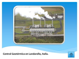 Central Geotérmica en Landarello, Italia.
 