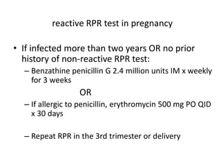 Syphilis Rpr Reactive syphilis ppt | PPTX