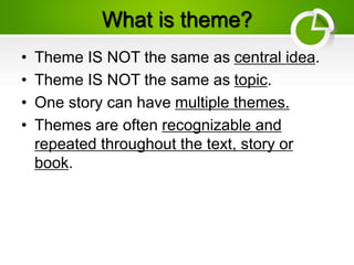 Central Idea vs Theme | PPT