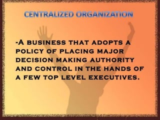 Centralisation and decentralisation 