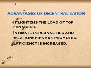 Centralisation and decentralisation 