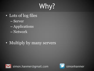Centralised logging with ELK stack | PPTX