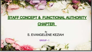 STAFF CONCEPT & FUNCTIONAL AUTHORITY
CHAPTER
By
S. EVANGELENE KEZIAH
 