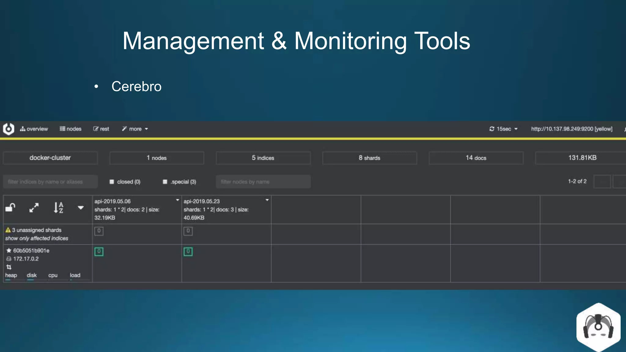 Management & Monitoring Tools
• Cerebro
 