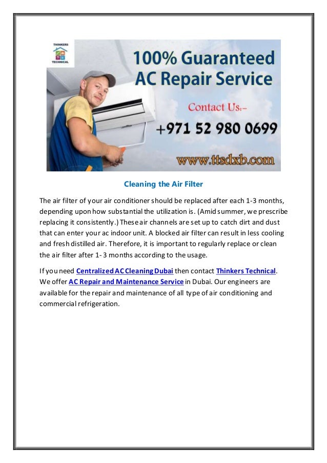 Centralized AC Cleaning Service in Dubai