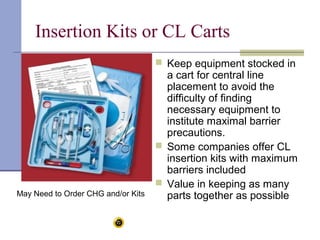 Central Line Kit Components Central line associated bloodstream infections | PPT