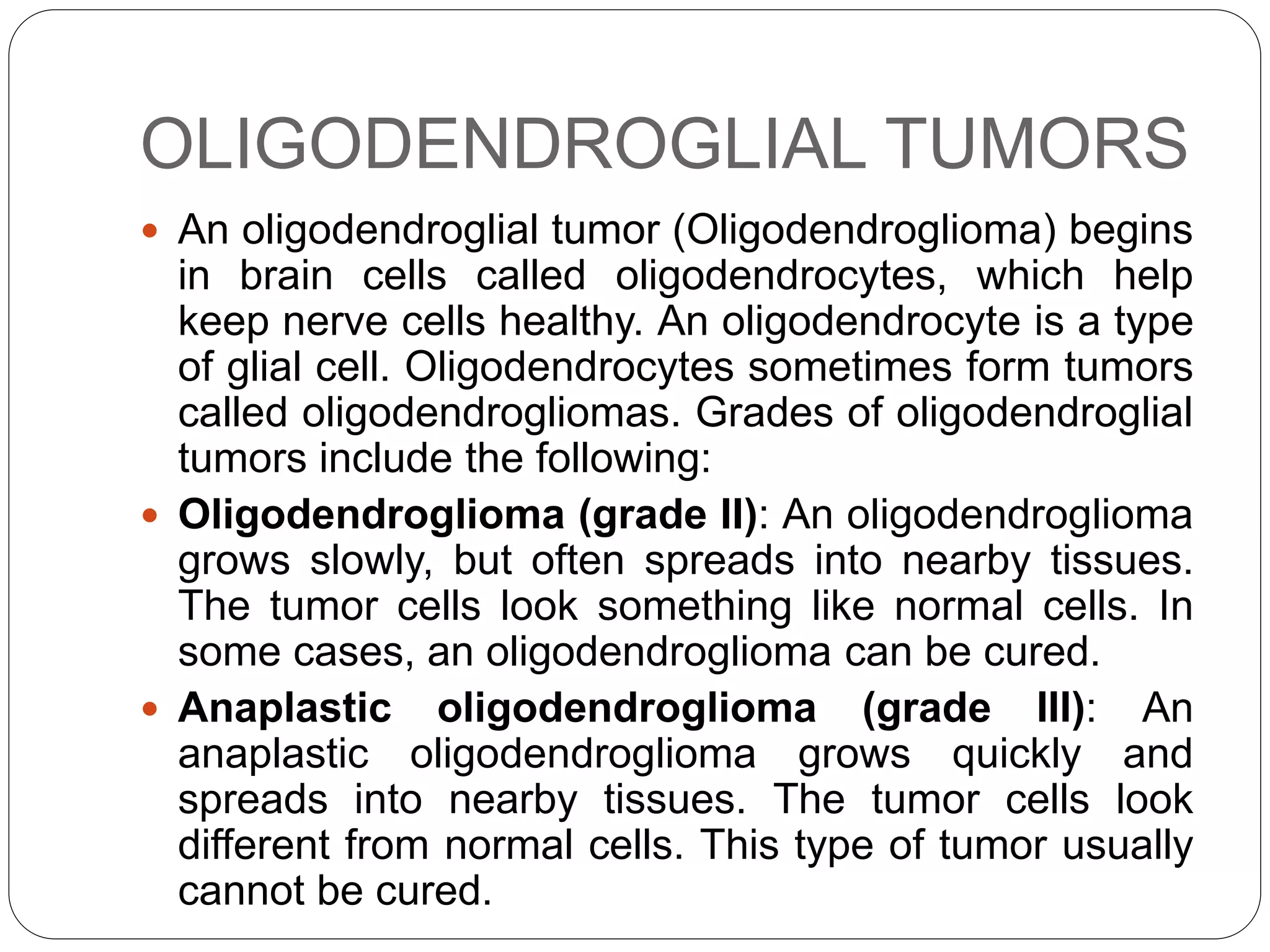 Central nervous system tumors | PPTX