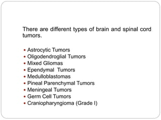 Central nervous system tumors | PPTX