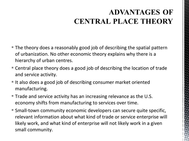 Central Place Theory