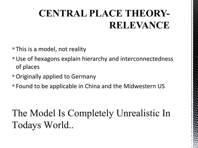 Central Place Theory