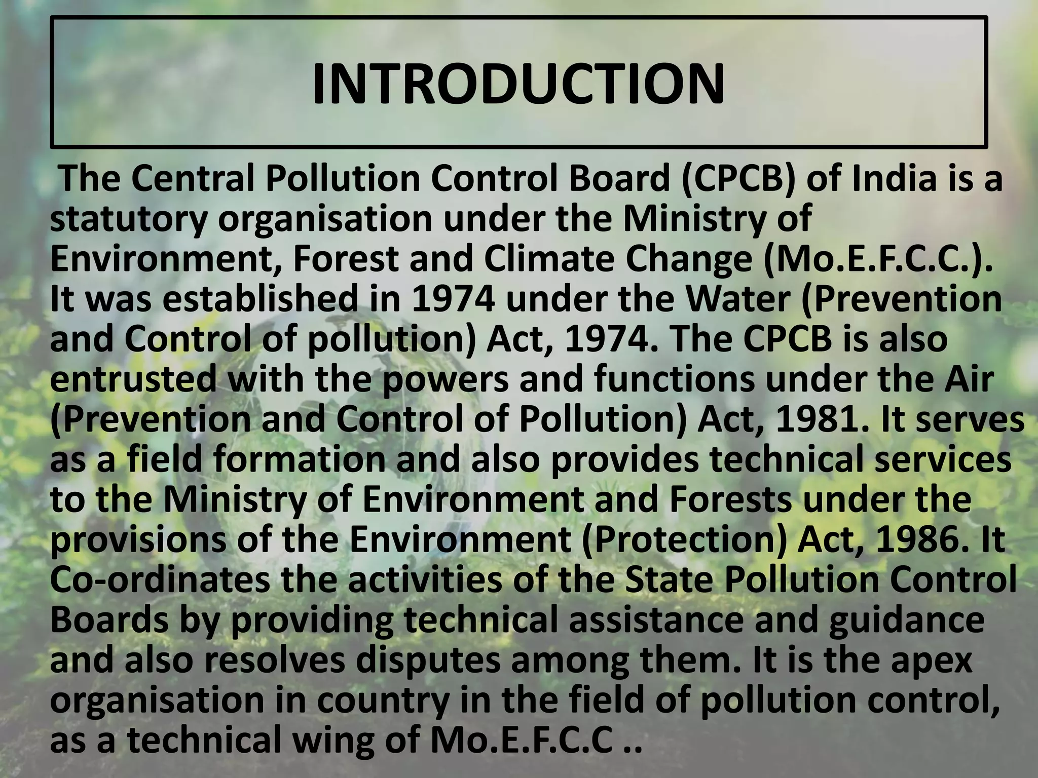 Central pollution control board | PPTX