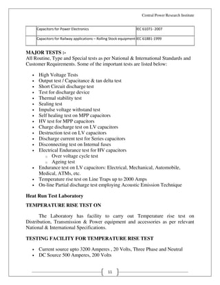 Central power research institute report | PDF
