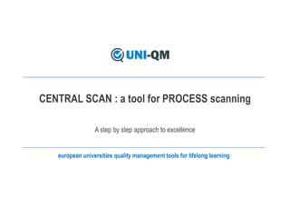 CENTRAL SCAN : a toolforPROCESSscanning A stepbystepapproachtoexcellence 