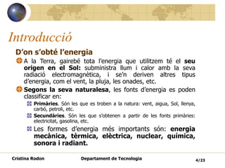 Centrals Productores d'Energia