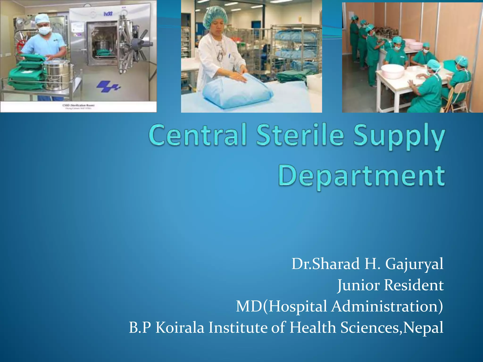 Central sterile supply department PPT